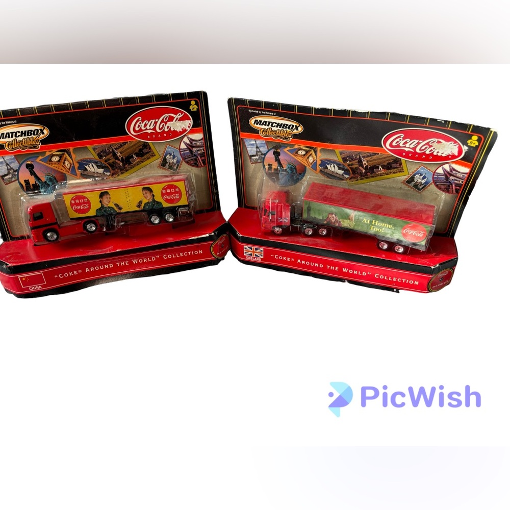 Matchbox Collectibles Coke Around The World Mercedes Semi Trucks